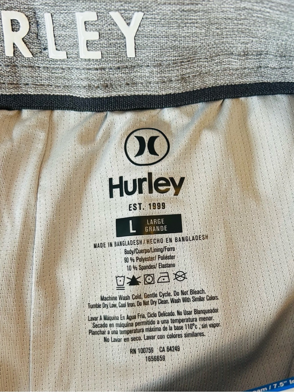 Hurley Men’s Multicolor Striped Logo Regular Fit Swim Shorts Size L NWT - Picture 9 of 10